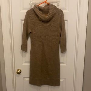 Stay cozy in this comfy knit dress
